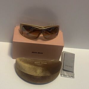Vintage Miu Miu Gold Frame Sunglasses